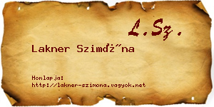 Lakner Szimóna névjegykártya